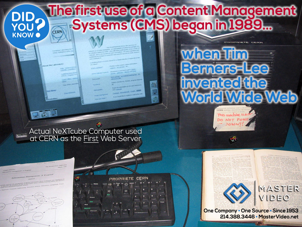 First Content Management System 1989