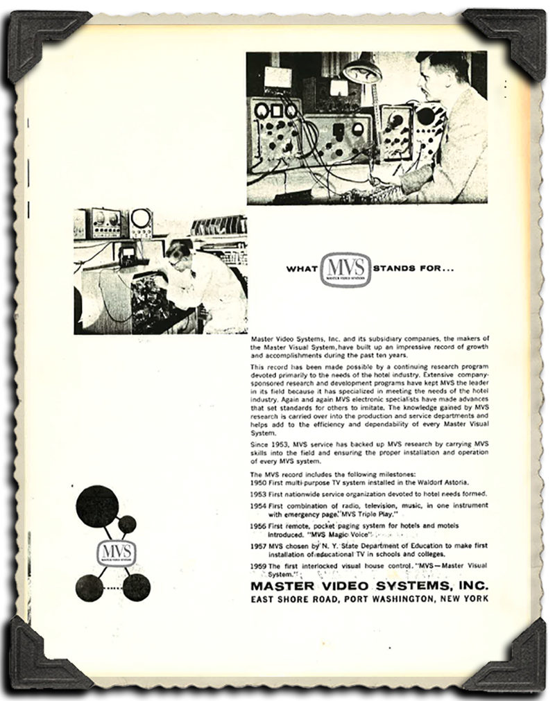 Master Video 1960 Brochure