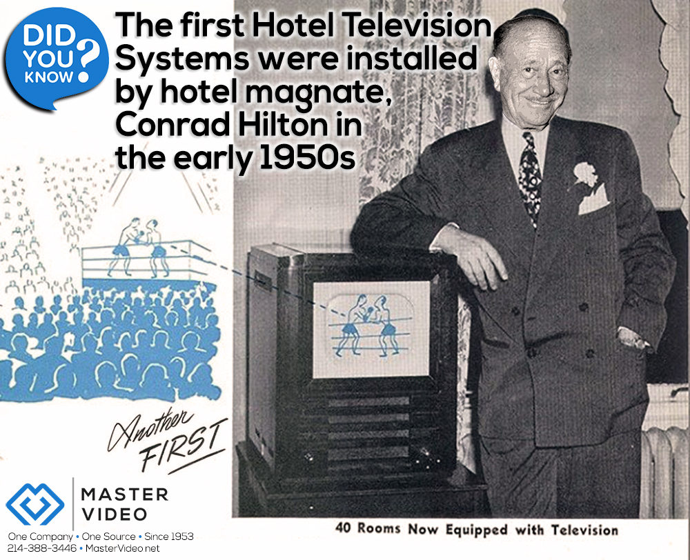 First Hotel Televisions Early 1950s