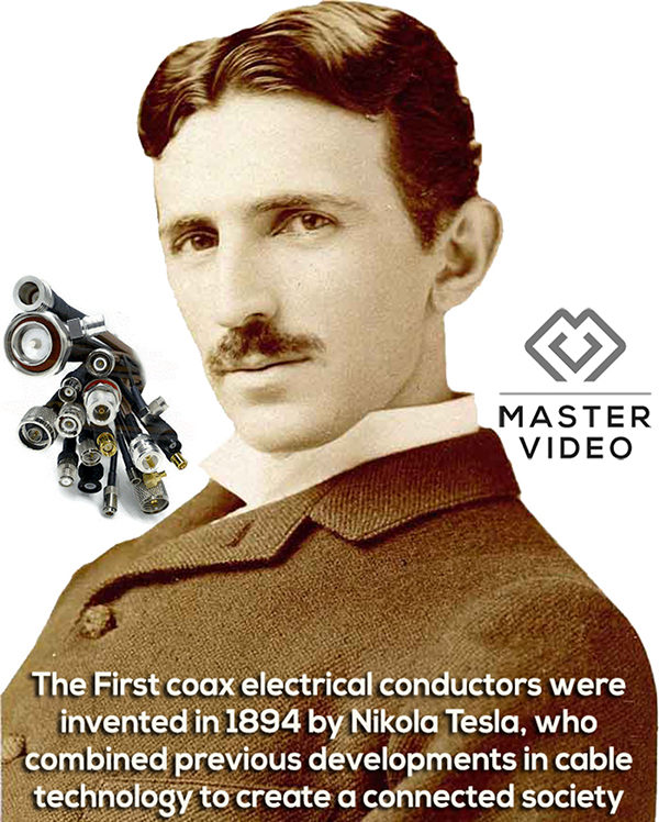 Nikola Tesla First Coax Connectors